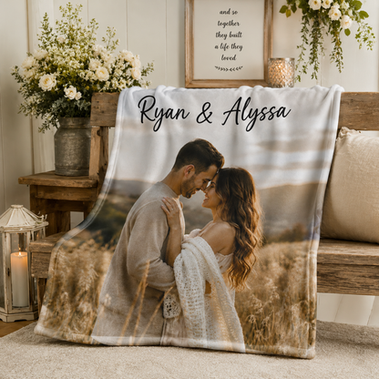 Personalized Plush Photo Blanket