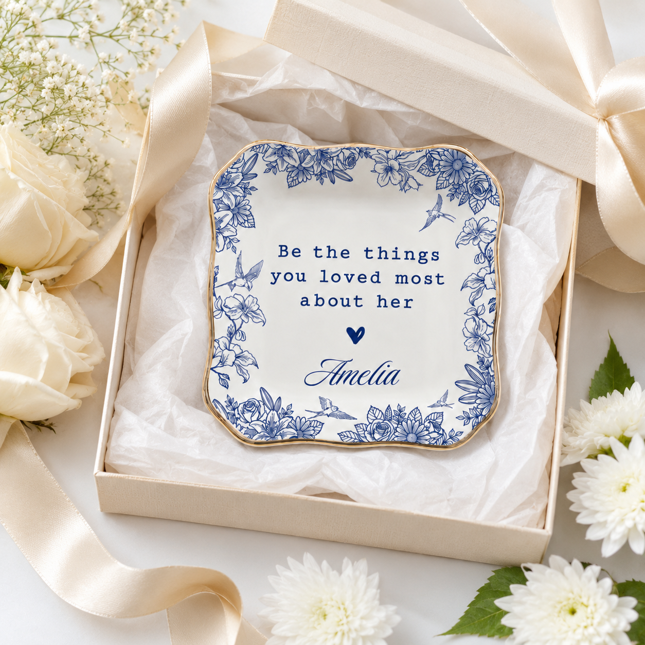 Personalized Sympathy Ring Dish