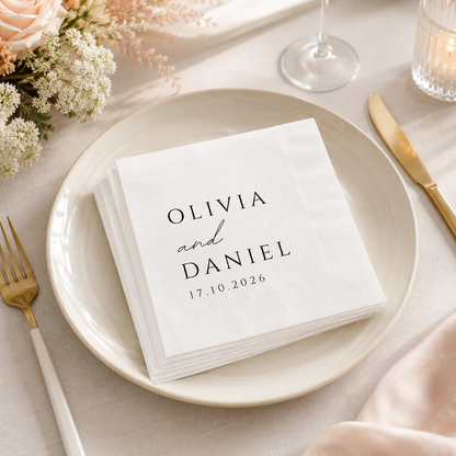 Personalized Wedding Cocktail Napkins
