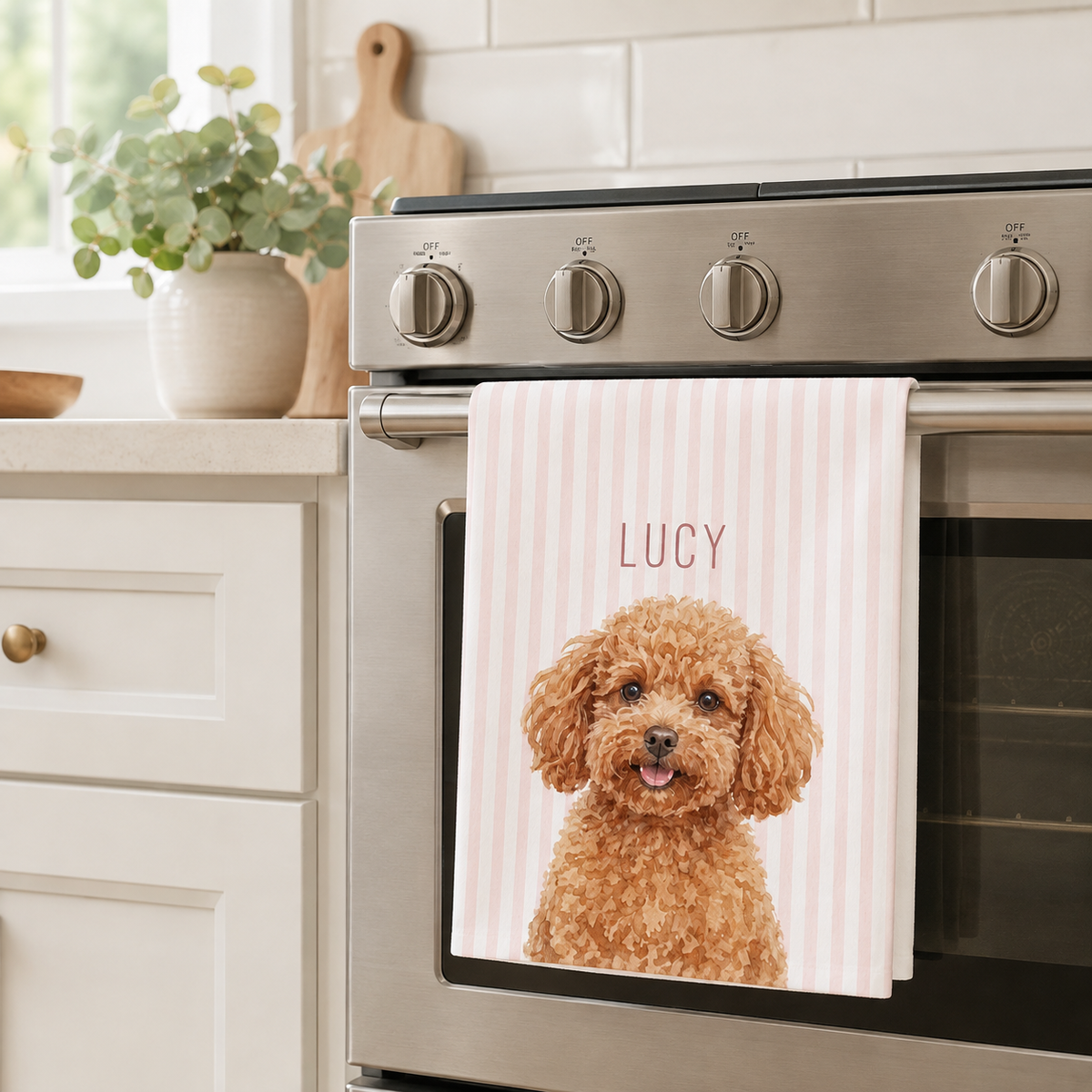 Personalized Pet Portrait Kitchen Towel