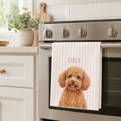 Personalized Pet Portrait Kitchen Towel