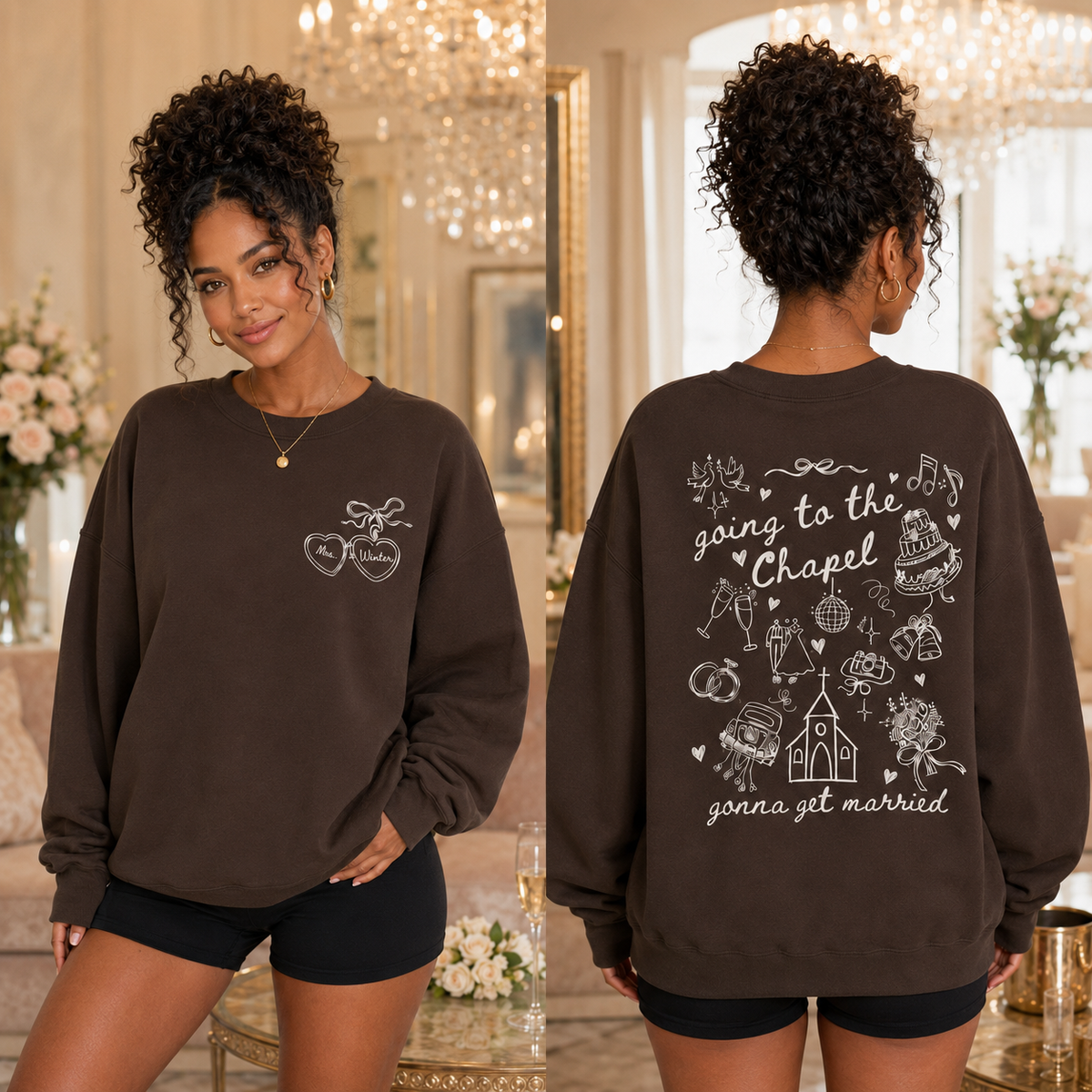 Personalized Going to the Chapel Bridal Sweatshirt