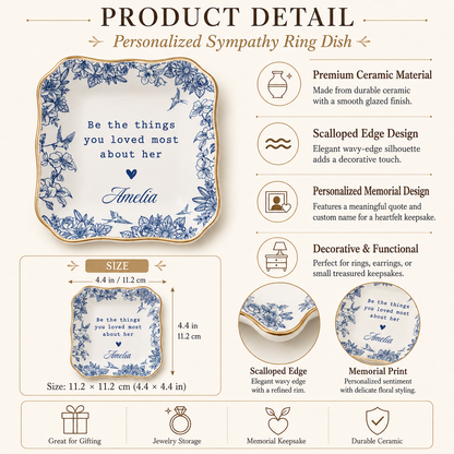 Personalized Sympathy Ring Dish