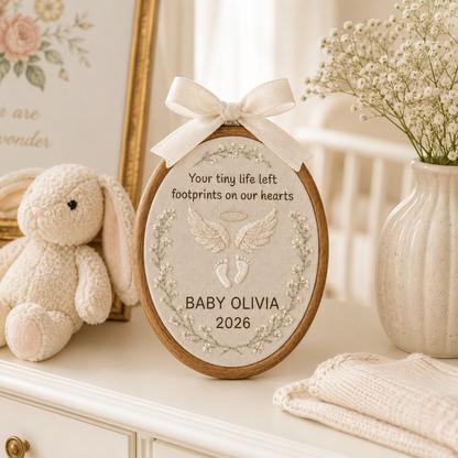 Personalized Baby Memorial Embroidery Hoop