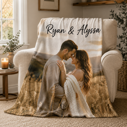 Personalized Plush Photo Blanket
