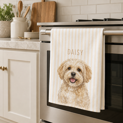 Personalized Pet Portrait Kitchen Towel