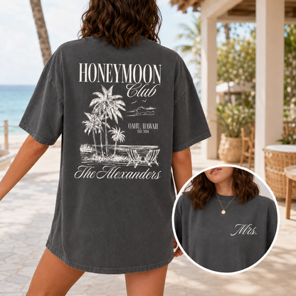 Personalized Honeymoon Club Couple Shirts