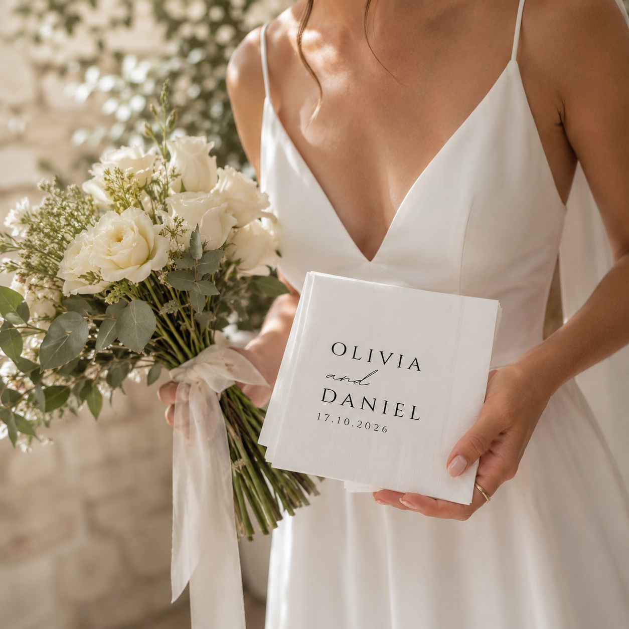 Personalized Wedding Cocktail Napkins