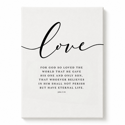Faith Hope Love Bible Verse Canvas – Christian Scripture Wall Art