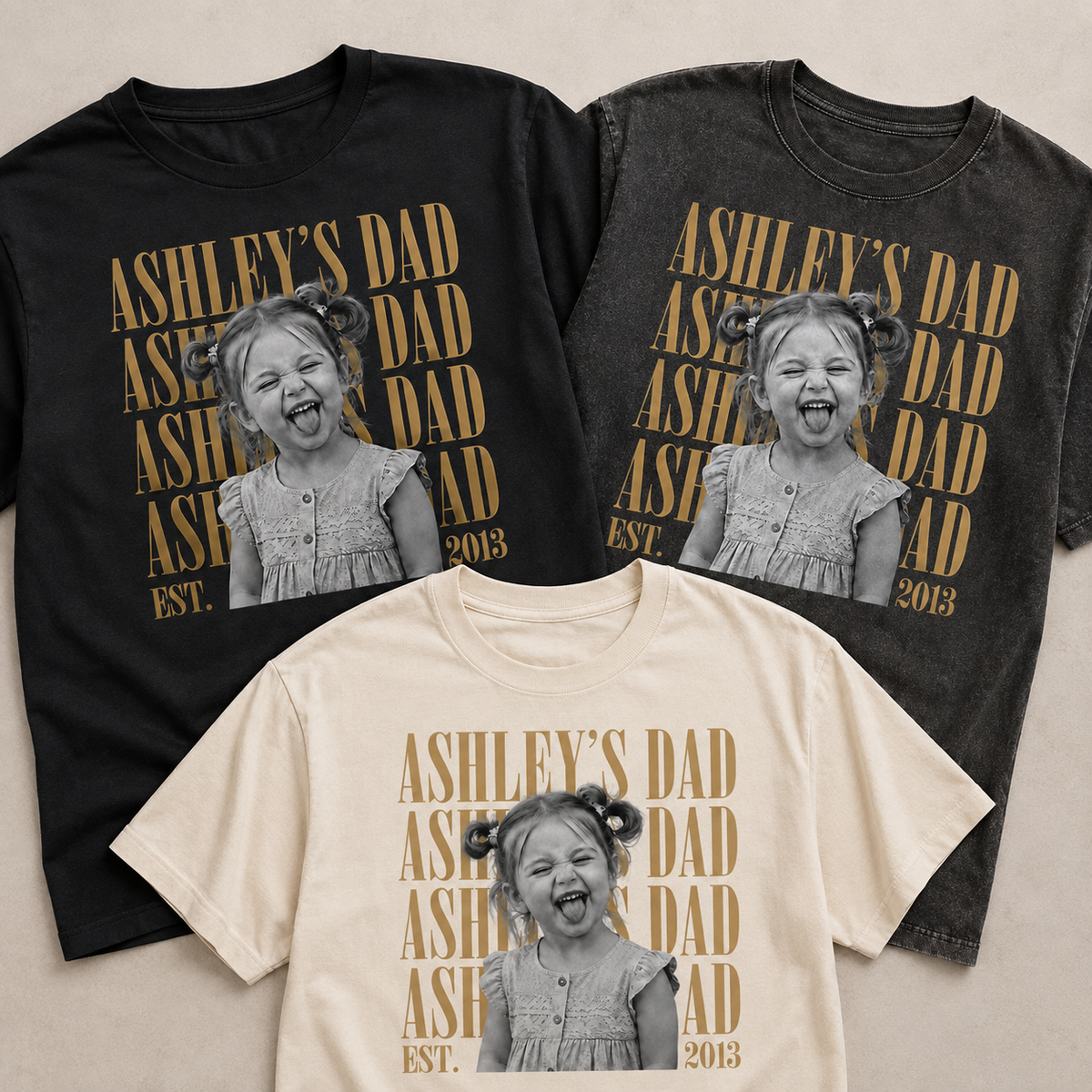 Personalized Dad Vintage Photo Shirt