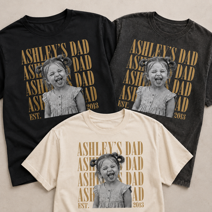 Personalized Dad Vintage Photo Shirt
