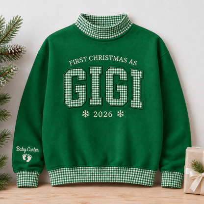 Green personalized Gigi Christmas sweatshirt