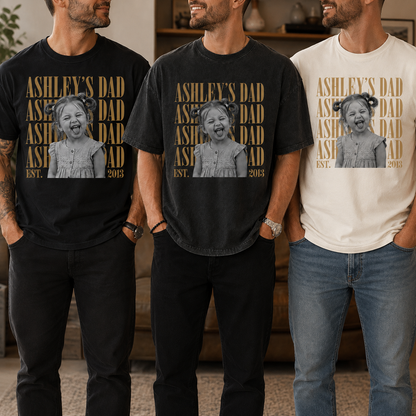 Personalized Dad Vintage Photo Shirt