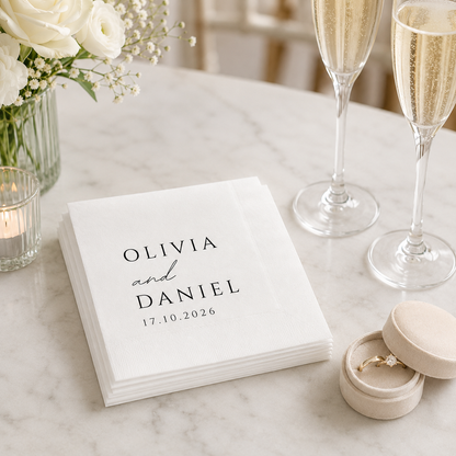 Personalized Wedding Cocktail Napkins