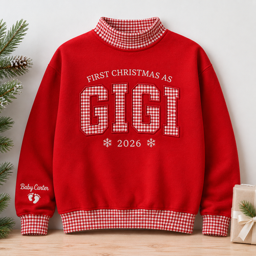 Red personalized Gigi Christmas sweatshirt