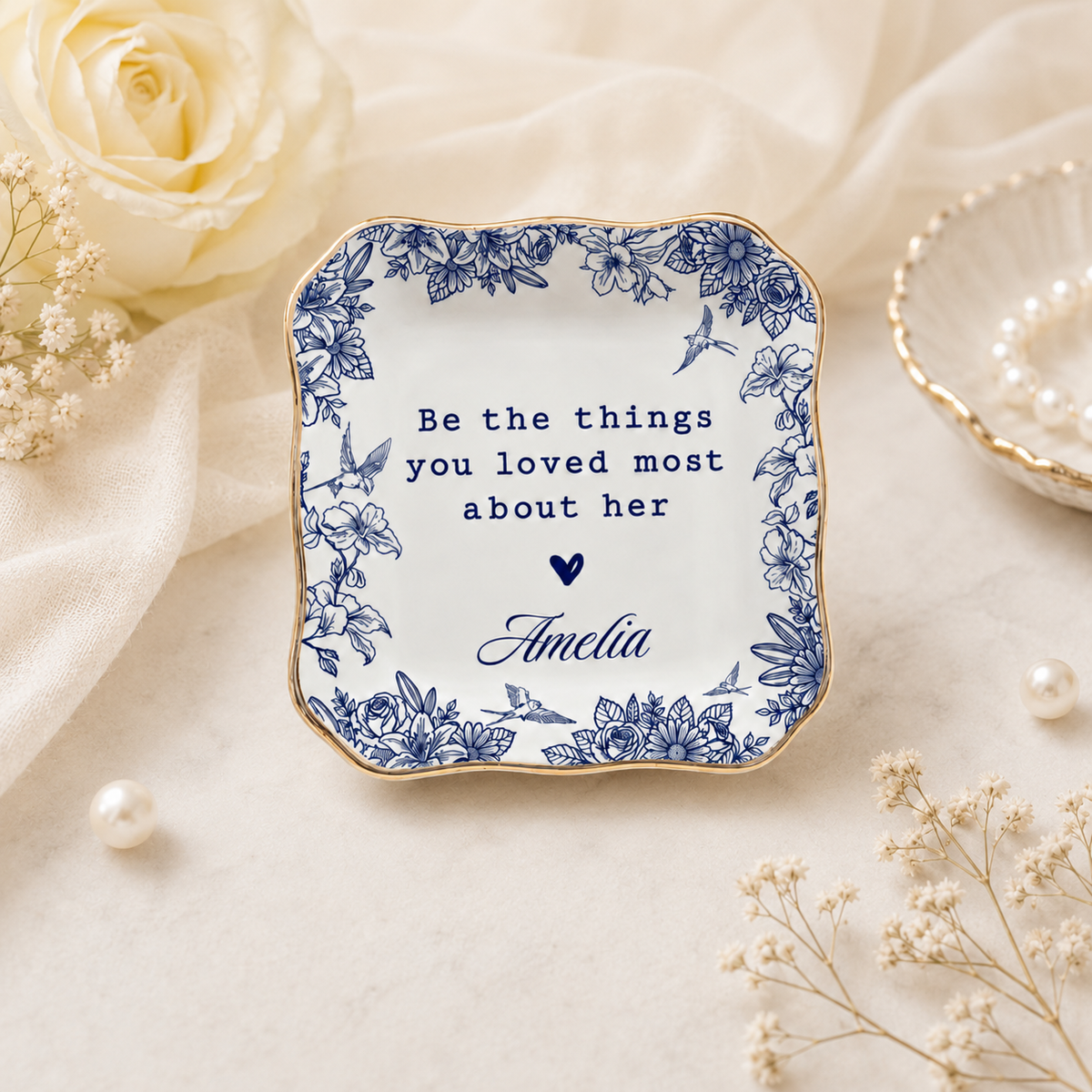 Personalized Sympathy Ring Dish