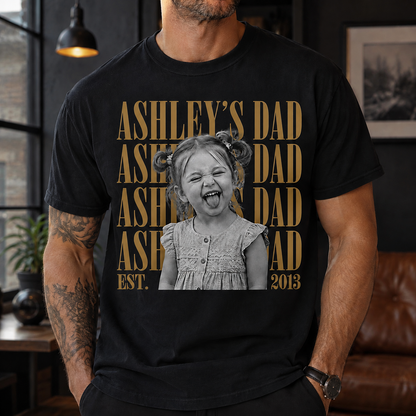 Personalized Dad Vintage Photo Shirt