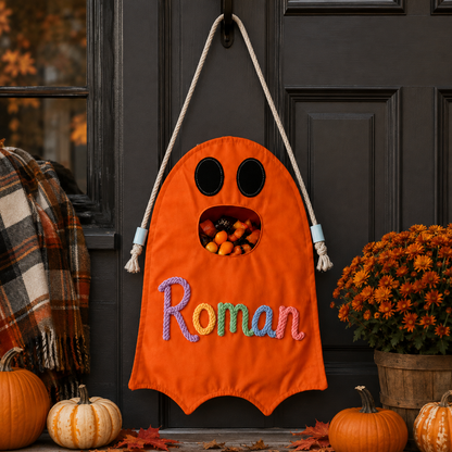 Handmade Candy Bag Personalized Halloween Ghost Treat Candy Bag for Kids