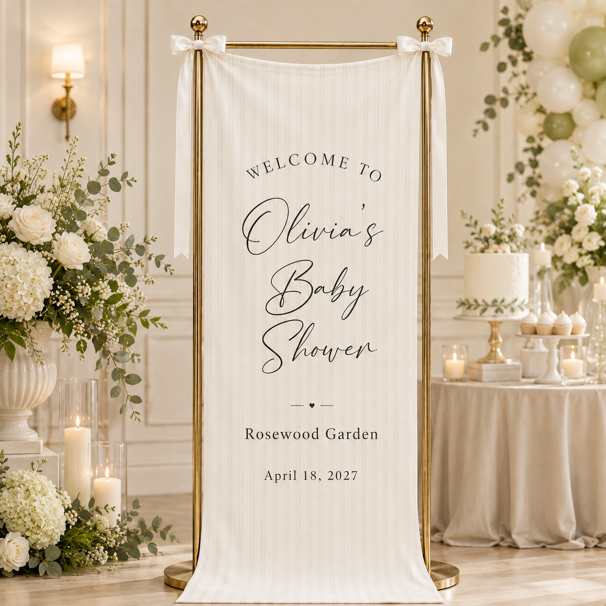 Personalized Baby Shower Welcome Banner