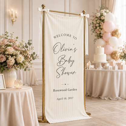 Personalized Baby Shower Welcome Banner