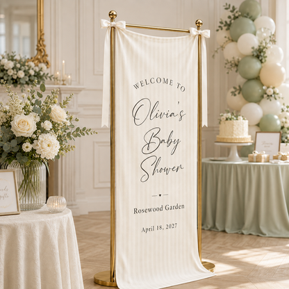 Personalized Baby Shower Welcome Banner