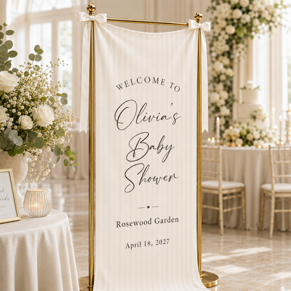 Personalized Baby Shower Welcome Banner