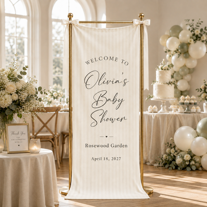 Personalized Baby Shower Welcome Banner