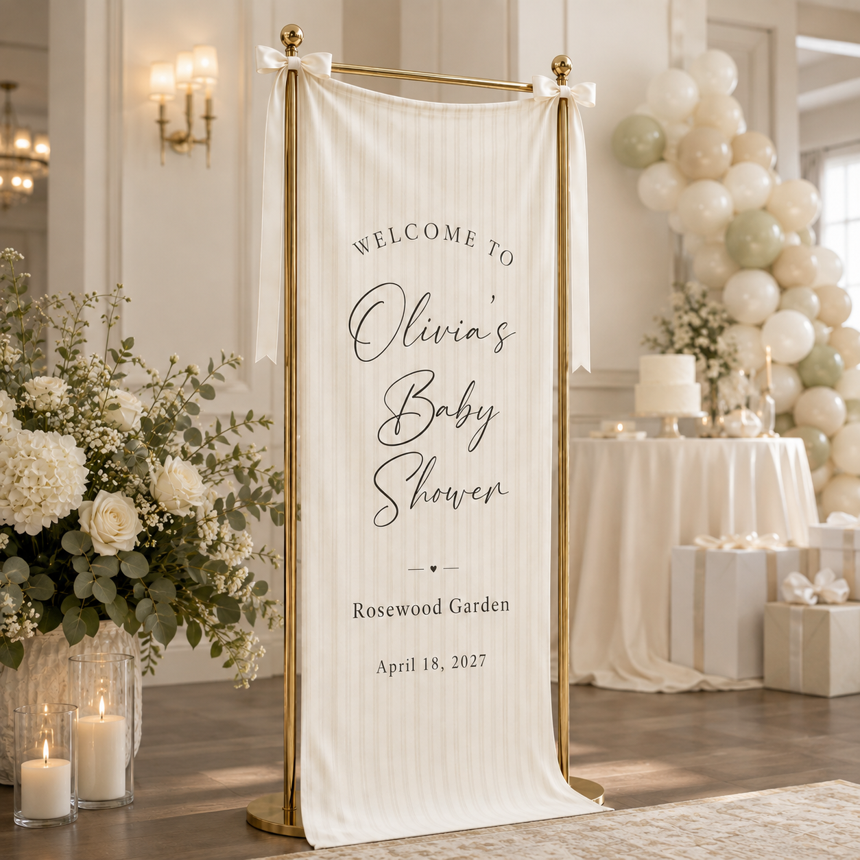 Personalized Baby Shower Welcome Banner