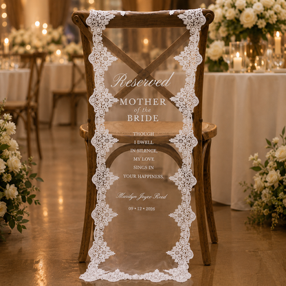 Personalized Lace Reserved Seat Banner