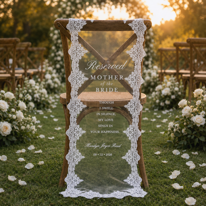 Personalized Lace Reserved Seat Banner