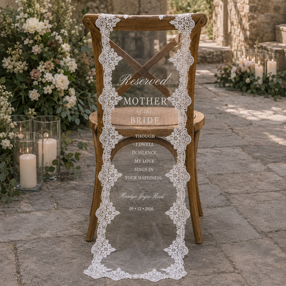 Personalized Lace Reserved Seat Banner
