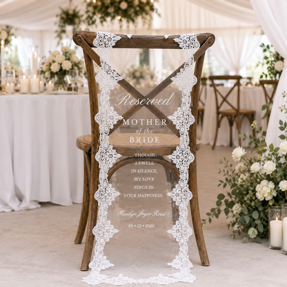 Personalized Lace Reserved Seat Banner