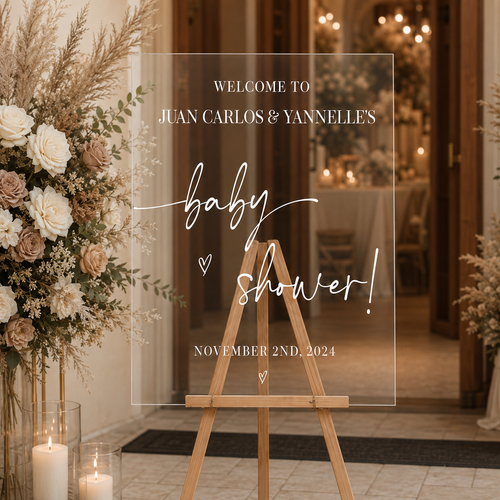 Personalized Baby Shower Welcome Sign