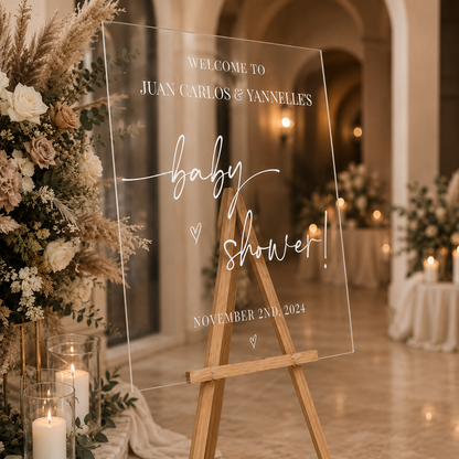 Personalized Baby Shower Welcome Sign