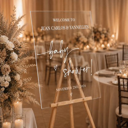 Personalized Baby Shower Welcome Sign