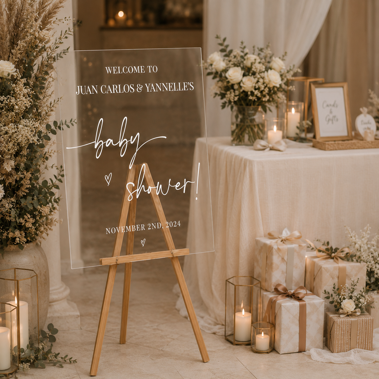 Personalized Baby Shower Welcome Sign