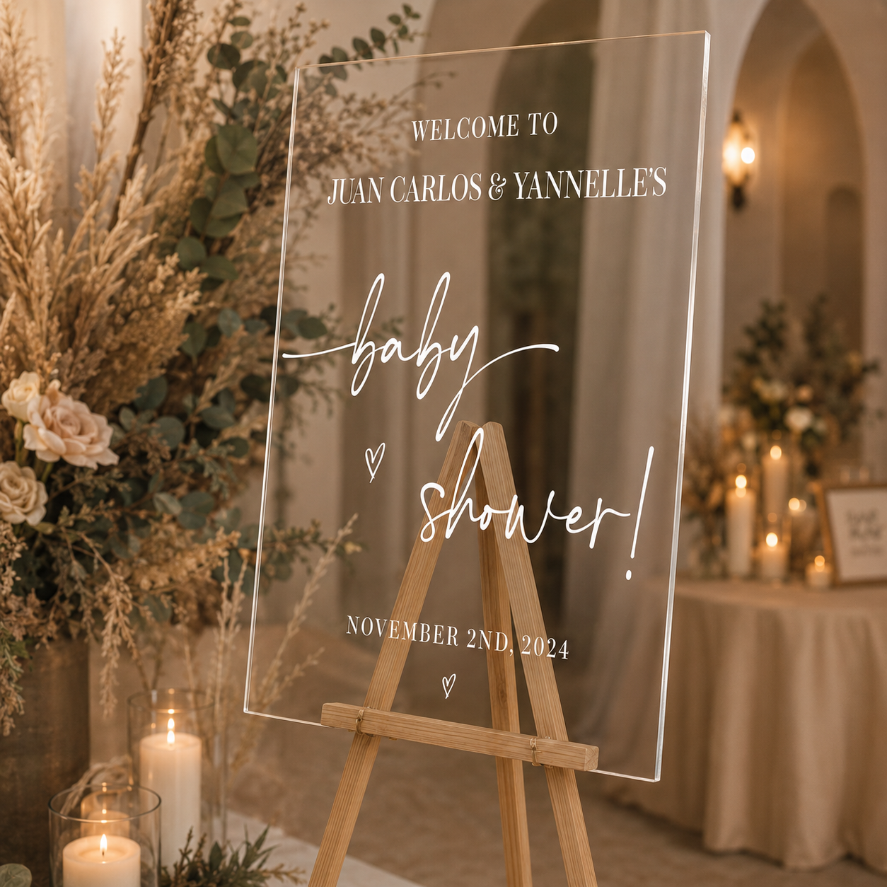 Personalized Baby Shower Welcome Sign