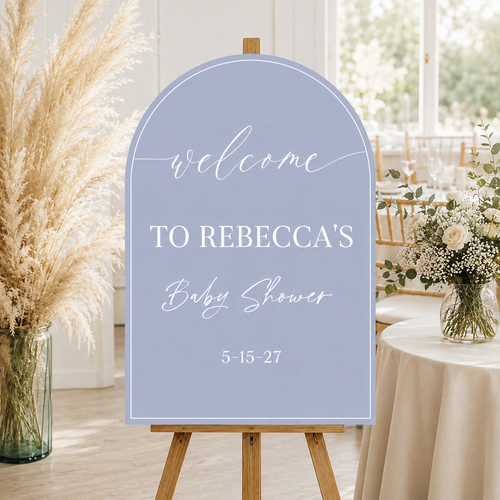 Personalized Arch Welcome to Baby Shower Sign on Acrylic