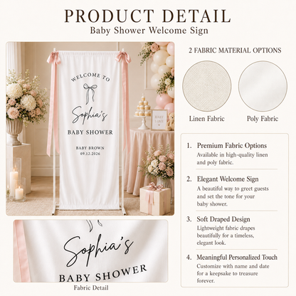 Personalized Baby Shower Welcome Banner