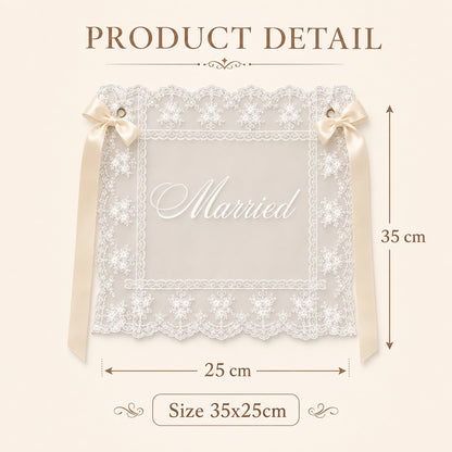Personalized Lace Chair Sign for Bride & Groom