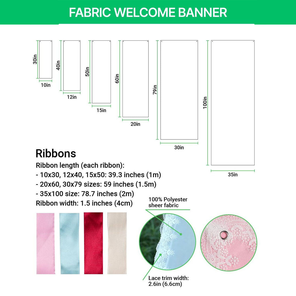 Personalized Lace Reserved Seat Banner