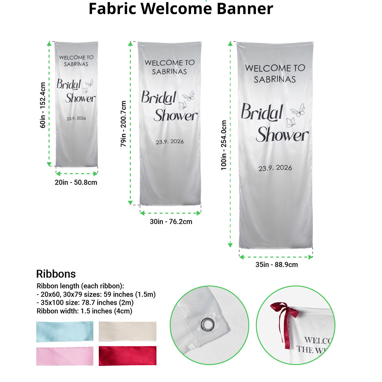 Personalized Fabric Wedding Welcome Sign Modern Wedding Welcome Sign
