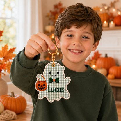Personalized Halloween Ghost Keychain