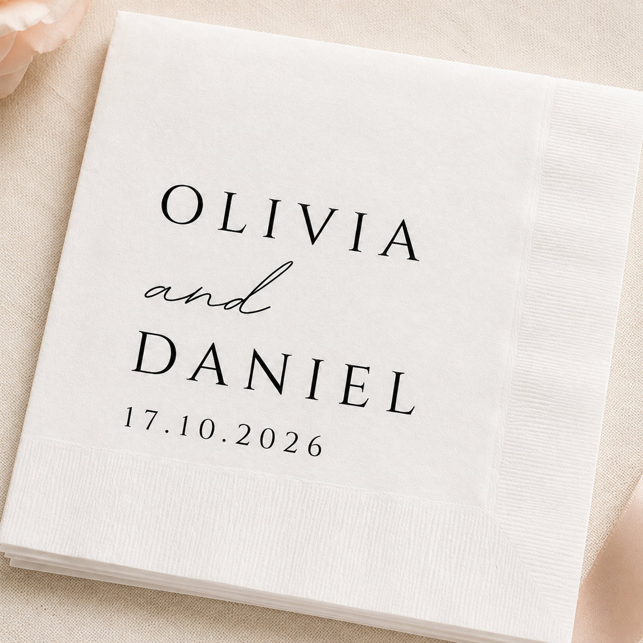 Personalized Wedding Cocktail Napkins