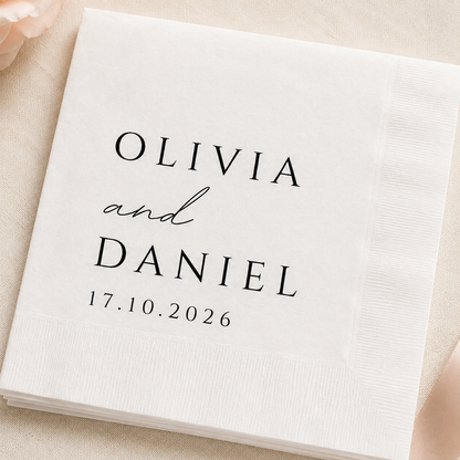 Personalized Wedding Cocktail Napkins