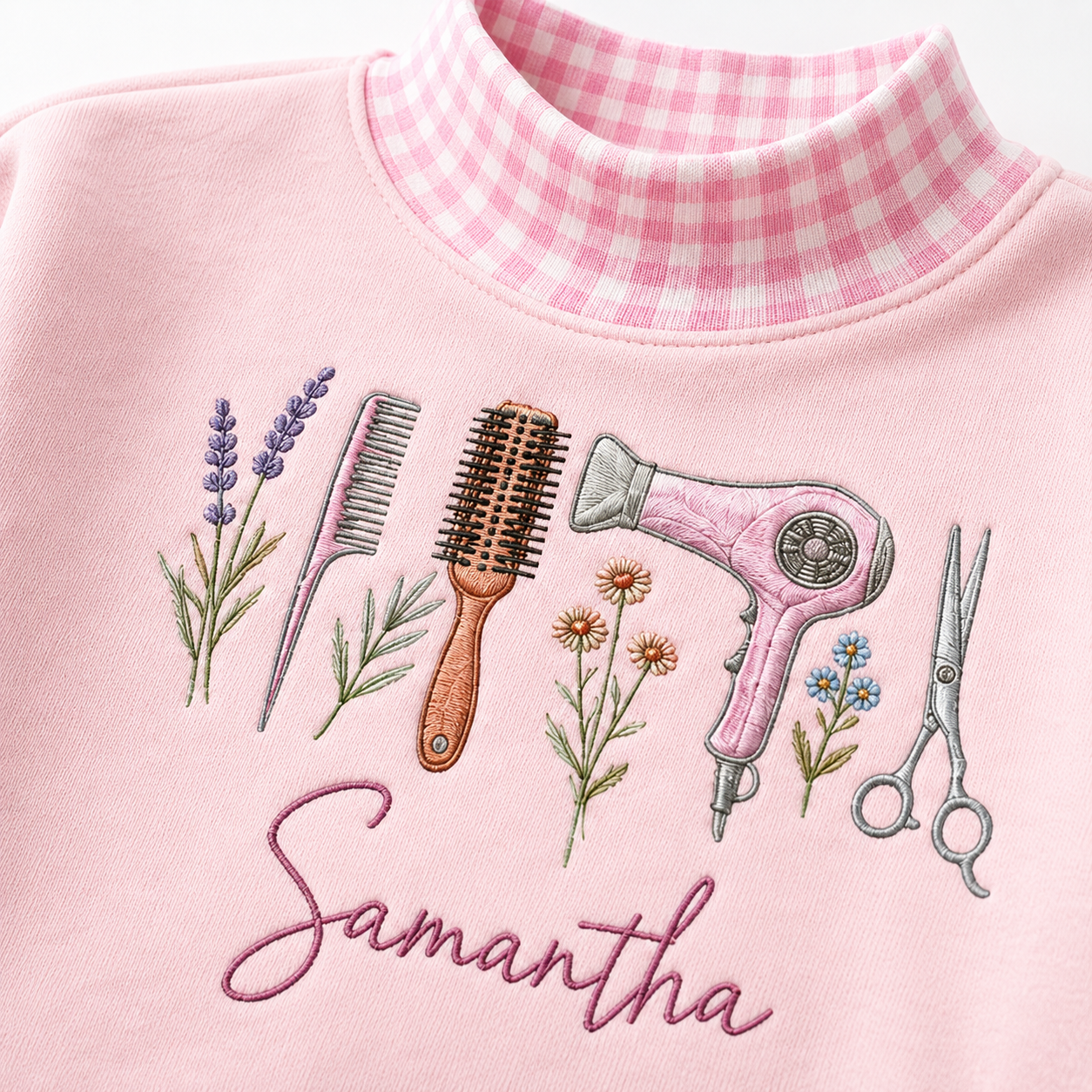 Chic Hairstylist Sweatshirt for Salon Pros with Personalized Name