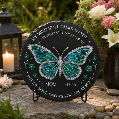 Personalized Butterfly Memorial Garden Stone