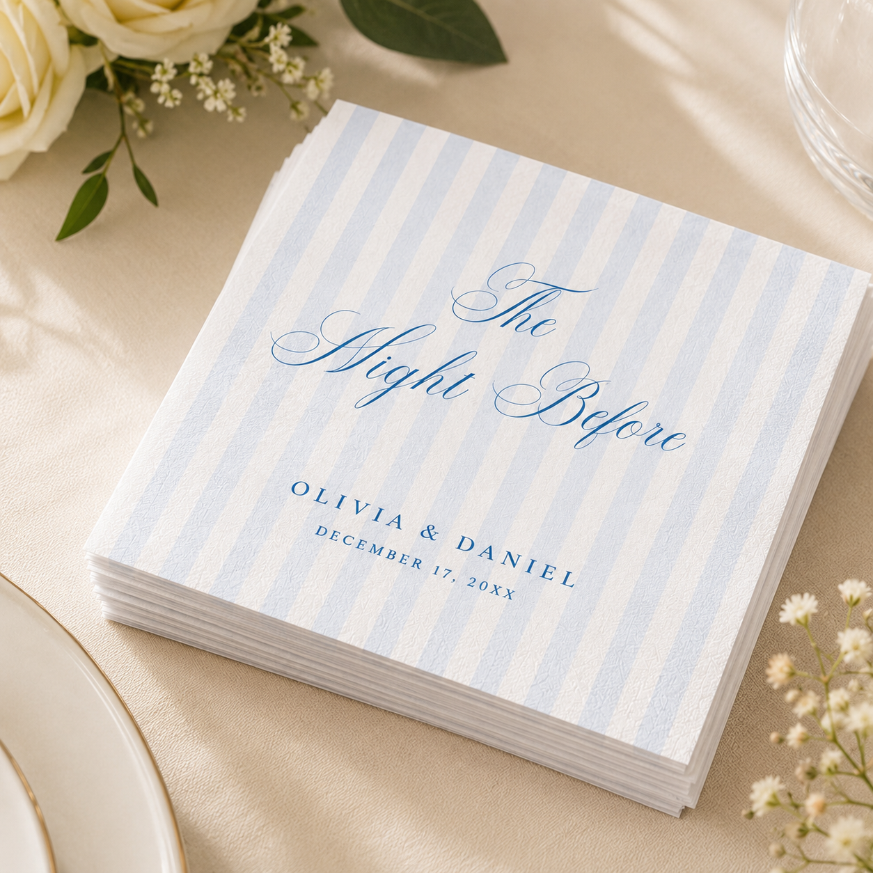 Personalized Rehearsal Dinner Napkins