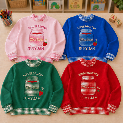 Playful Personalized Jam Jar Pullover for Kindergarten Teachers