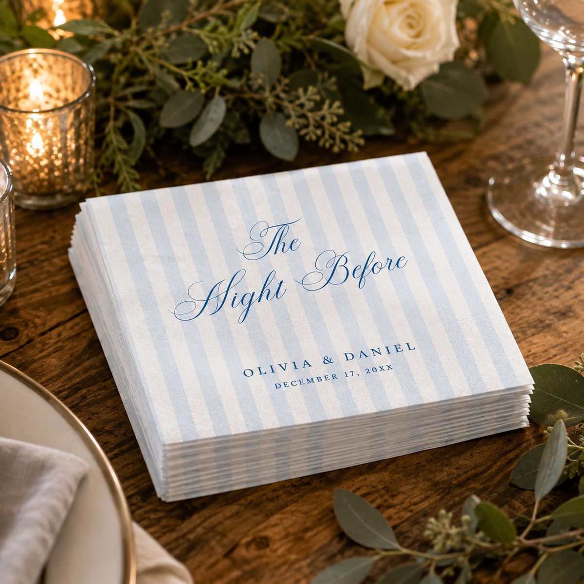 Personalized Rehearsal Dinner Napkins
